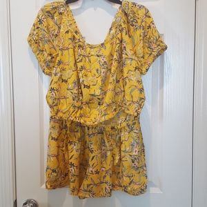 Two piece short set tropical print